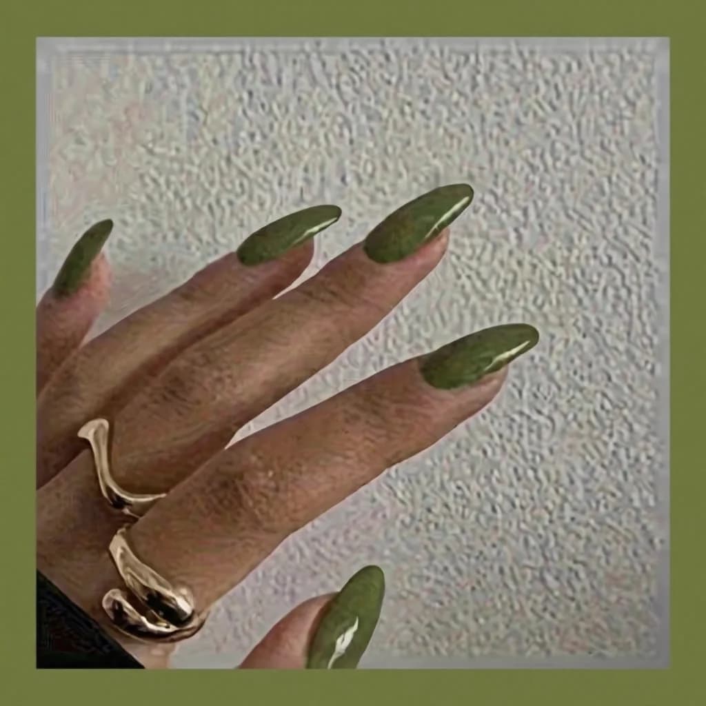 Glanzende trapeziumvormige press-on nagels, korte lengte, effen kleur, 24 stuks in doos