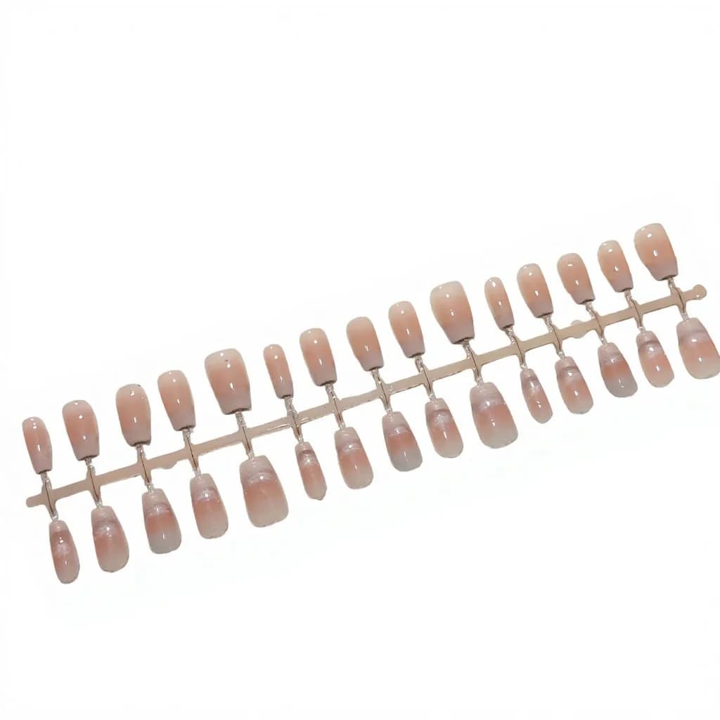 Zwarte Cat Eye Press-On Nails met Parels en Strass