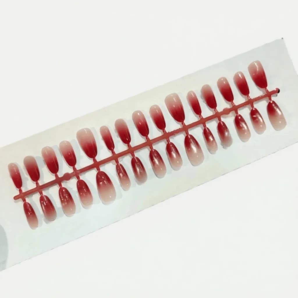 Druk-op Nagels Ombre Cat Eye met Rhinestones, 30 Stuks