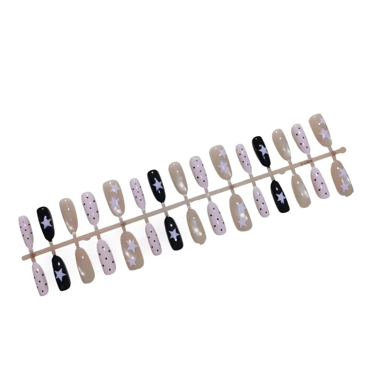 Cat Eye Press-On Nails Misty Roze Ovale Vorm 30 Stuks