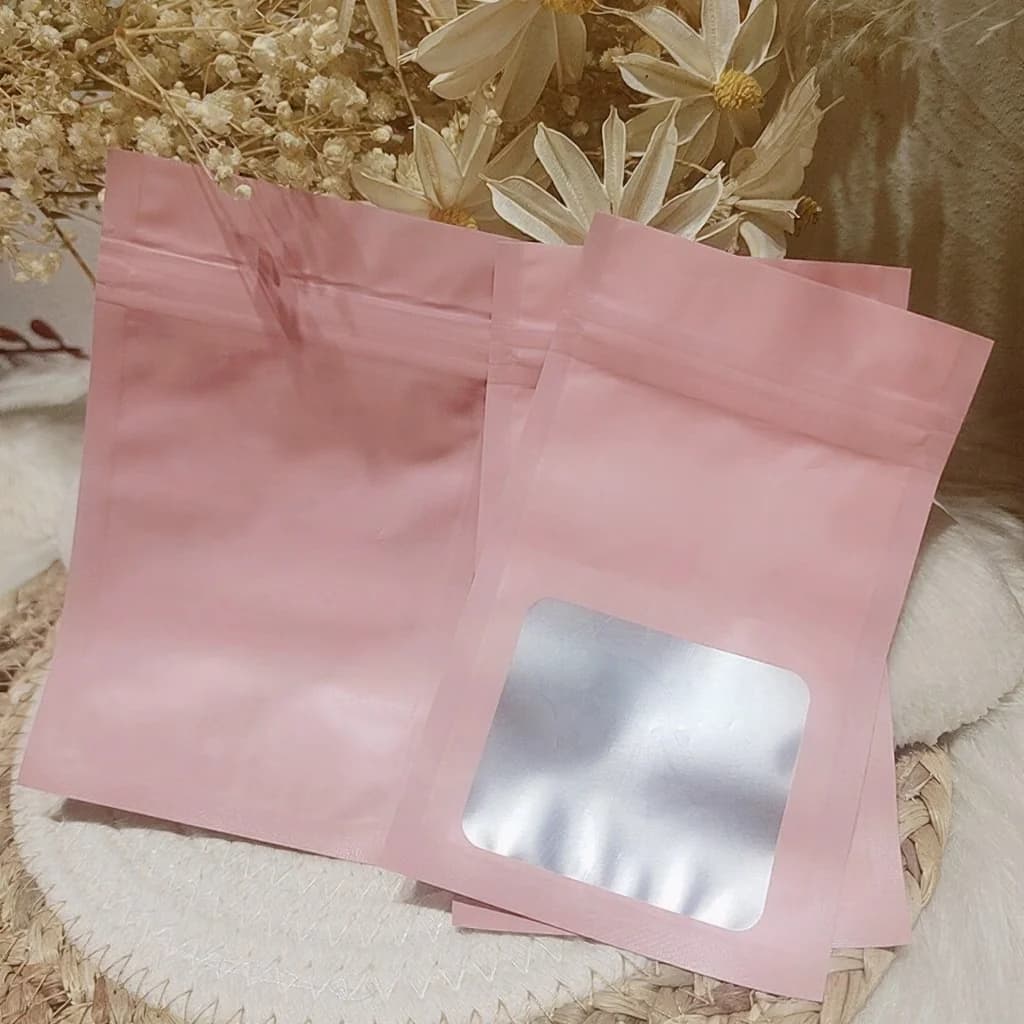 Matte plastic ziplock zakjes voor nageltools en press-on nagels