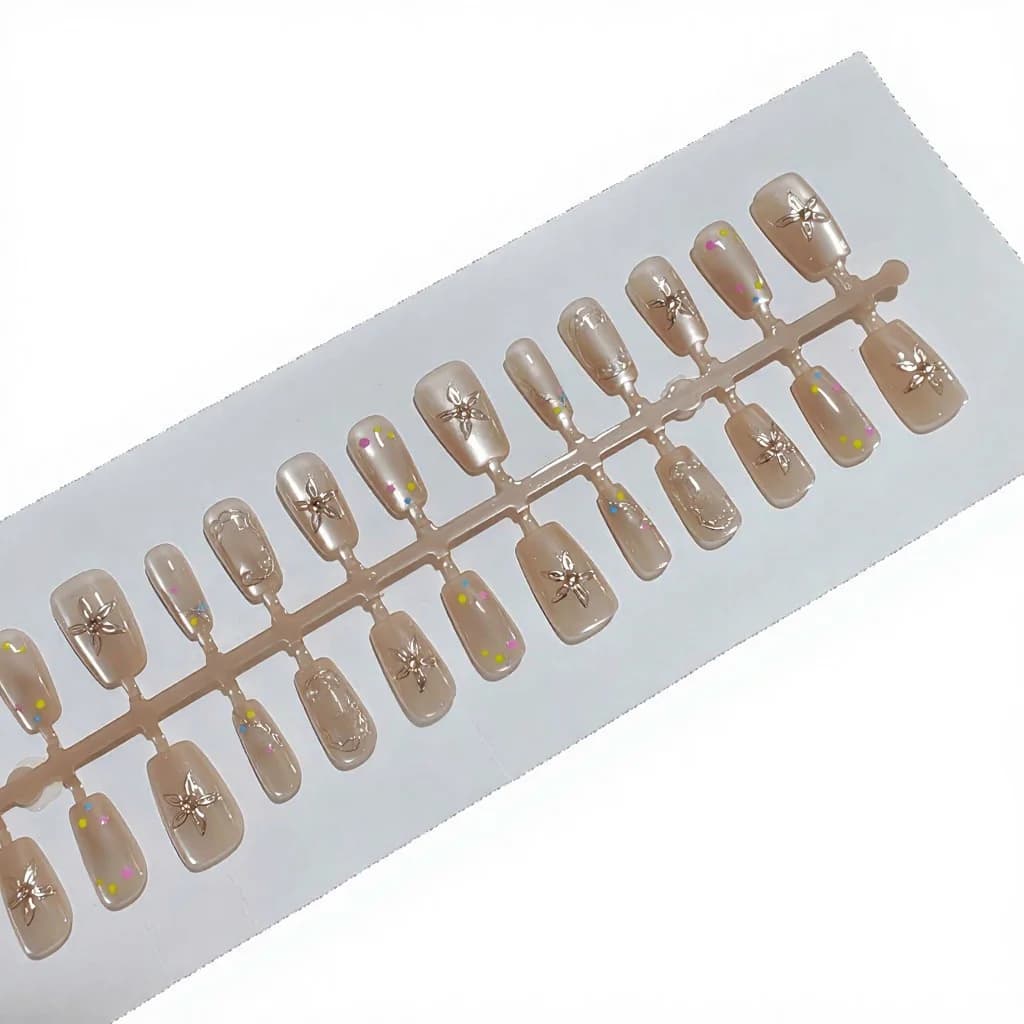 Leuke Zwarte Kat en Konijn Press-On Nails, Korte Coffin Vorm
