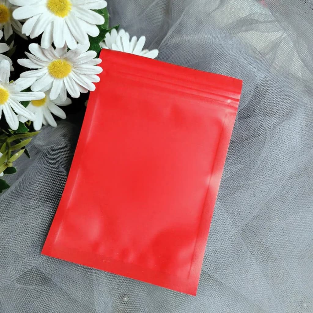 Matte plastic ziplock zakjes voor nageltools en press-on nagels