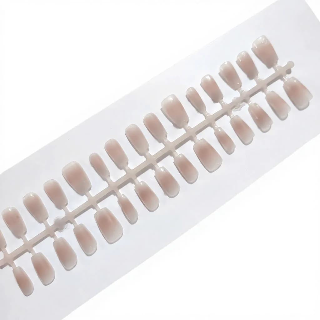 Vlindervleugel Press-on Nails Kort Kistvorm Zilver Glitter 30 Stuks