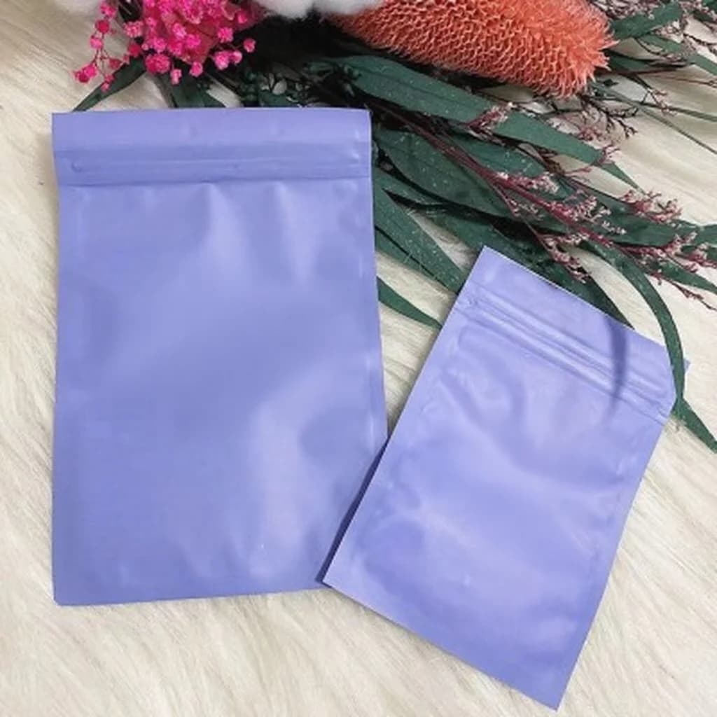 Matte plastic ziplock zakjes voor nageltools en press-on nagels