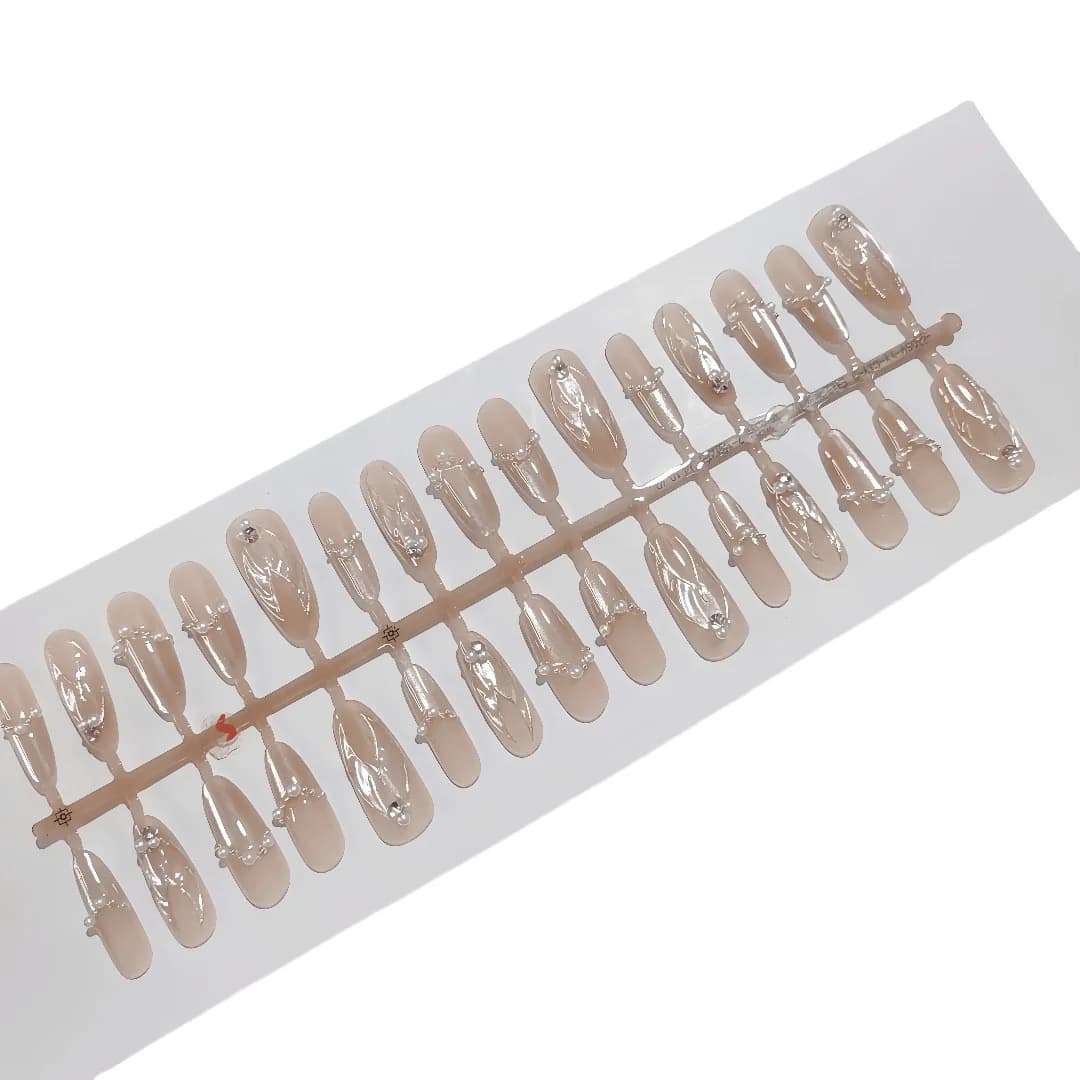 Nageltips Cat Eye Zeemeermin Design Lang Ovaal 30 Stuks