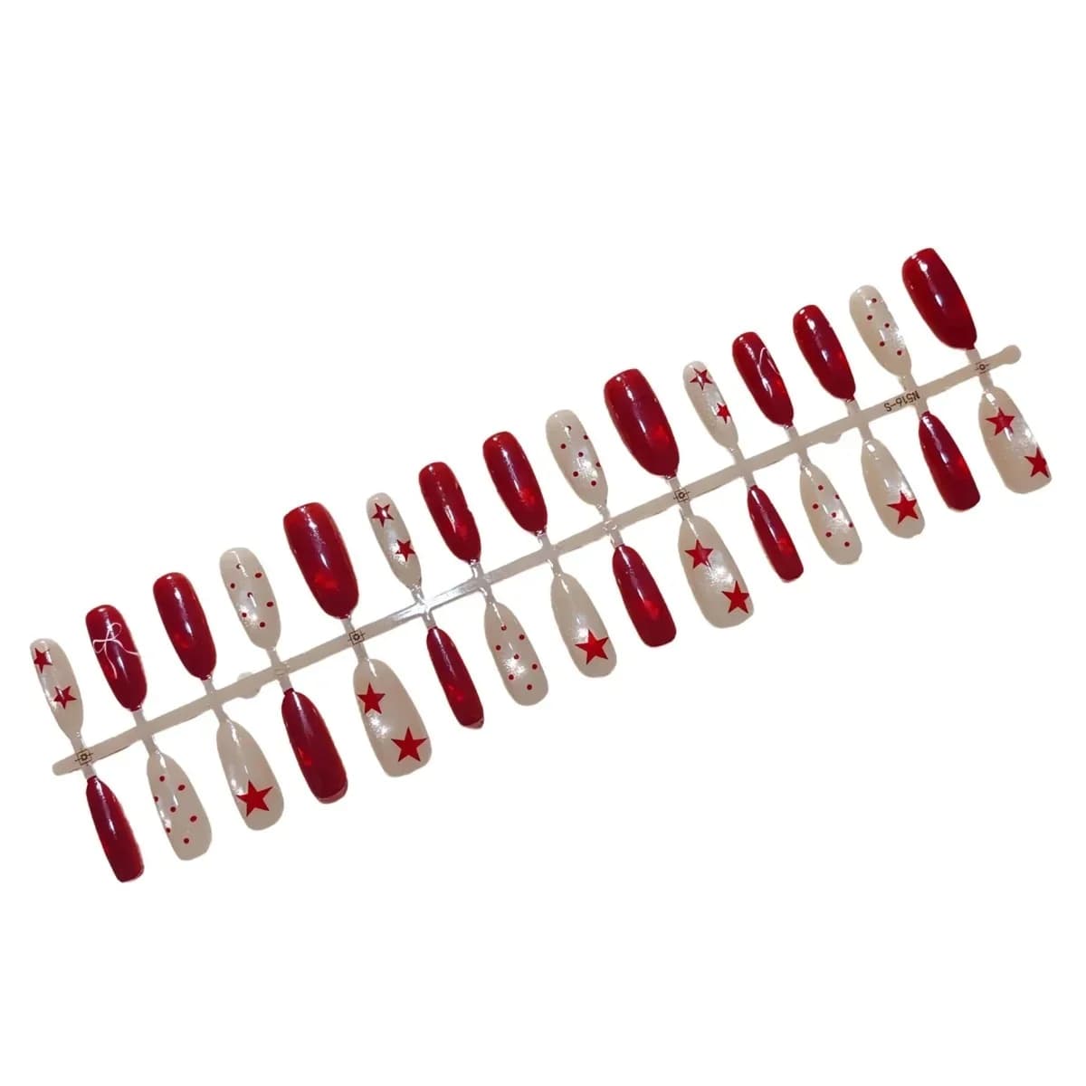Sterrenhemel Wijnrood Cat Eye Press-On Nails Medium Ovaal