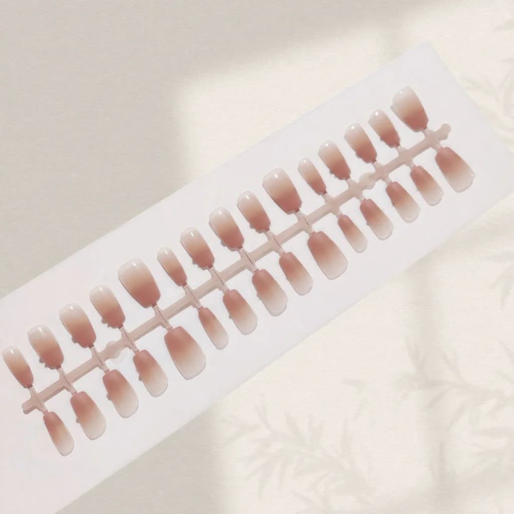 Ballet Rok Press-On Nails met Rode Strik, Polka Dot Korte Tips