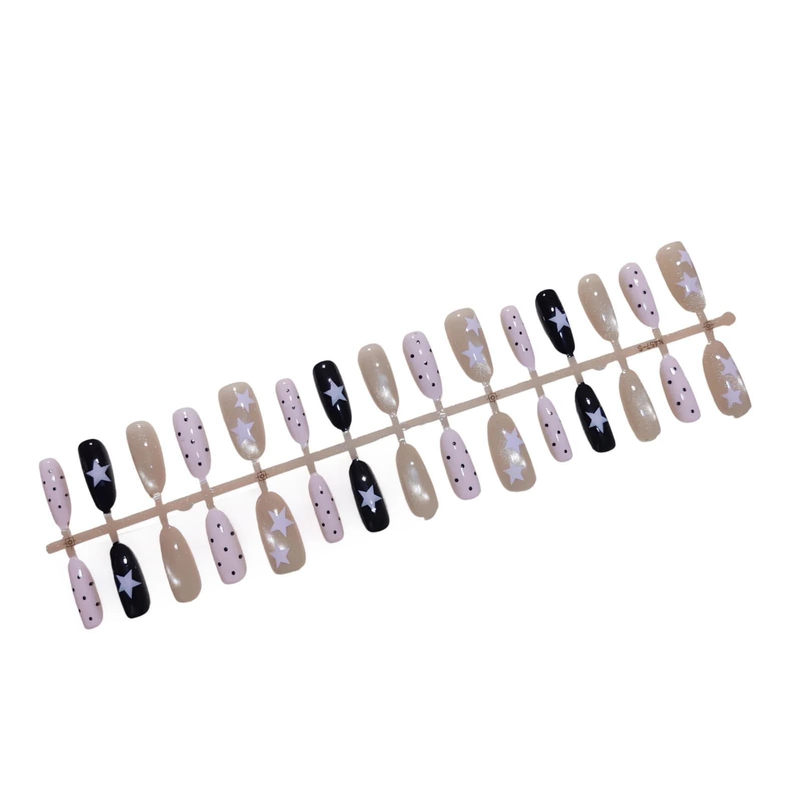 Mistig Roze Cat Eye Press-on Nails Ovaal 30 Stuks