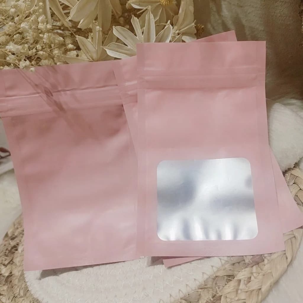 Matte plastic ziplock zakjes voor nageltools en press-on nagels