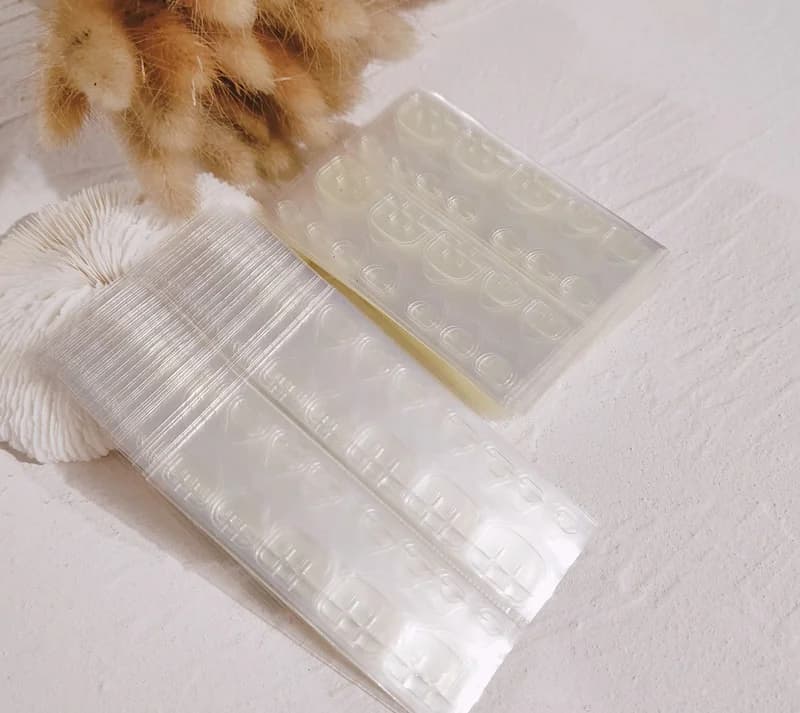 Transparante Dubbelzijdige Kleefstrips voor Press-On Teennagels, 24 Stuks