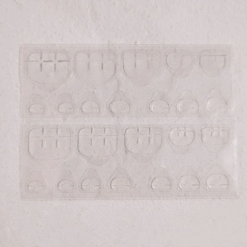 Transparante Dubbelzijdige Kleefstrips voor Press-On Teennagels, 24 Stuks