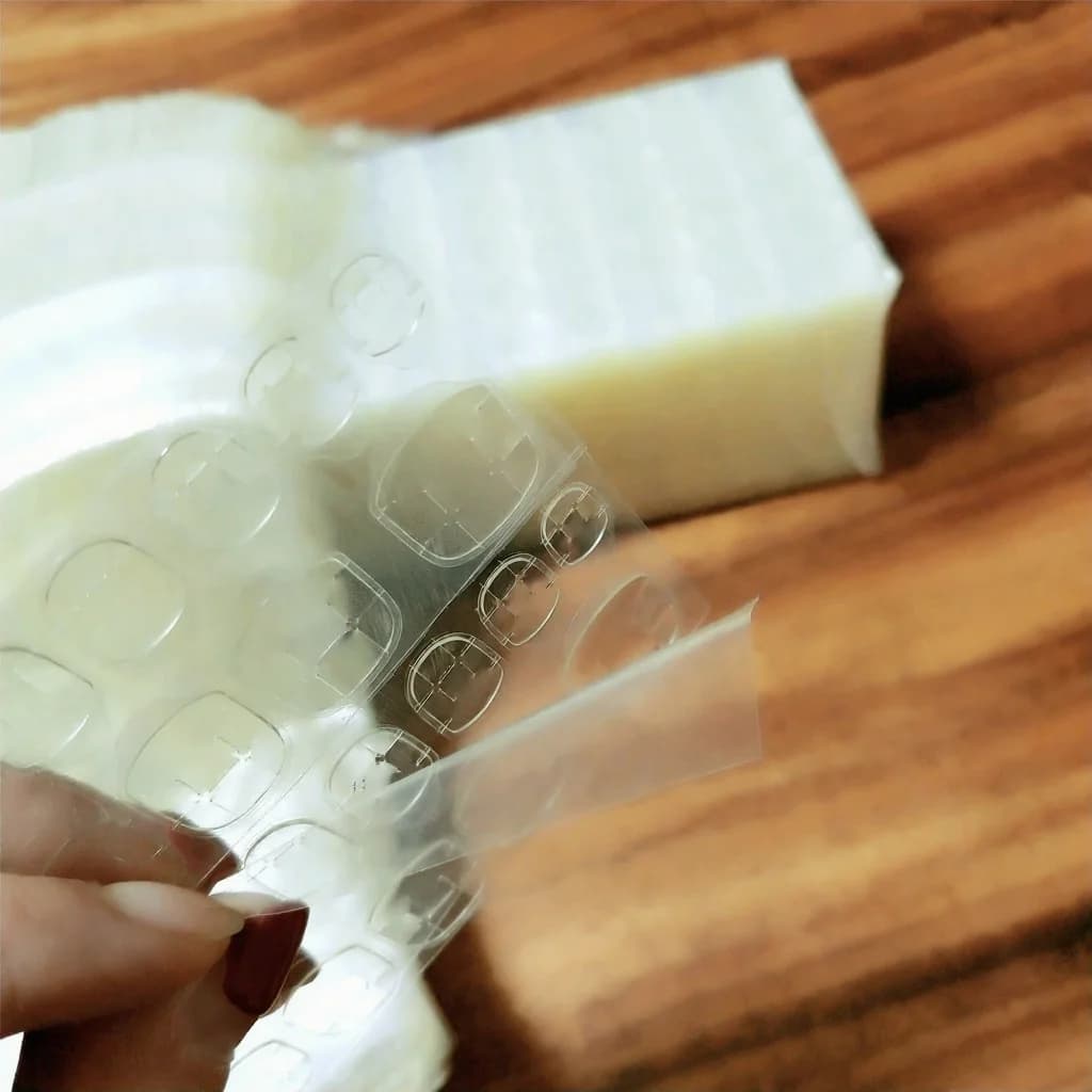 Gele Jelly Dubbelzijdige Nagellijmtabs voor Press-on Nails