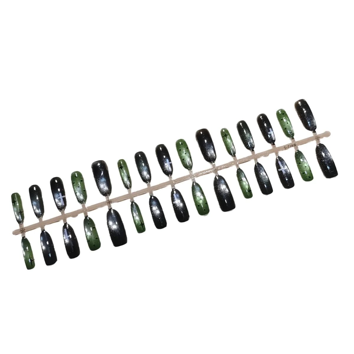 Medium Ovale Cat Eye Nageltips Donker Sweet Cool Style