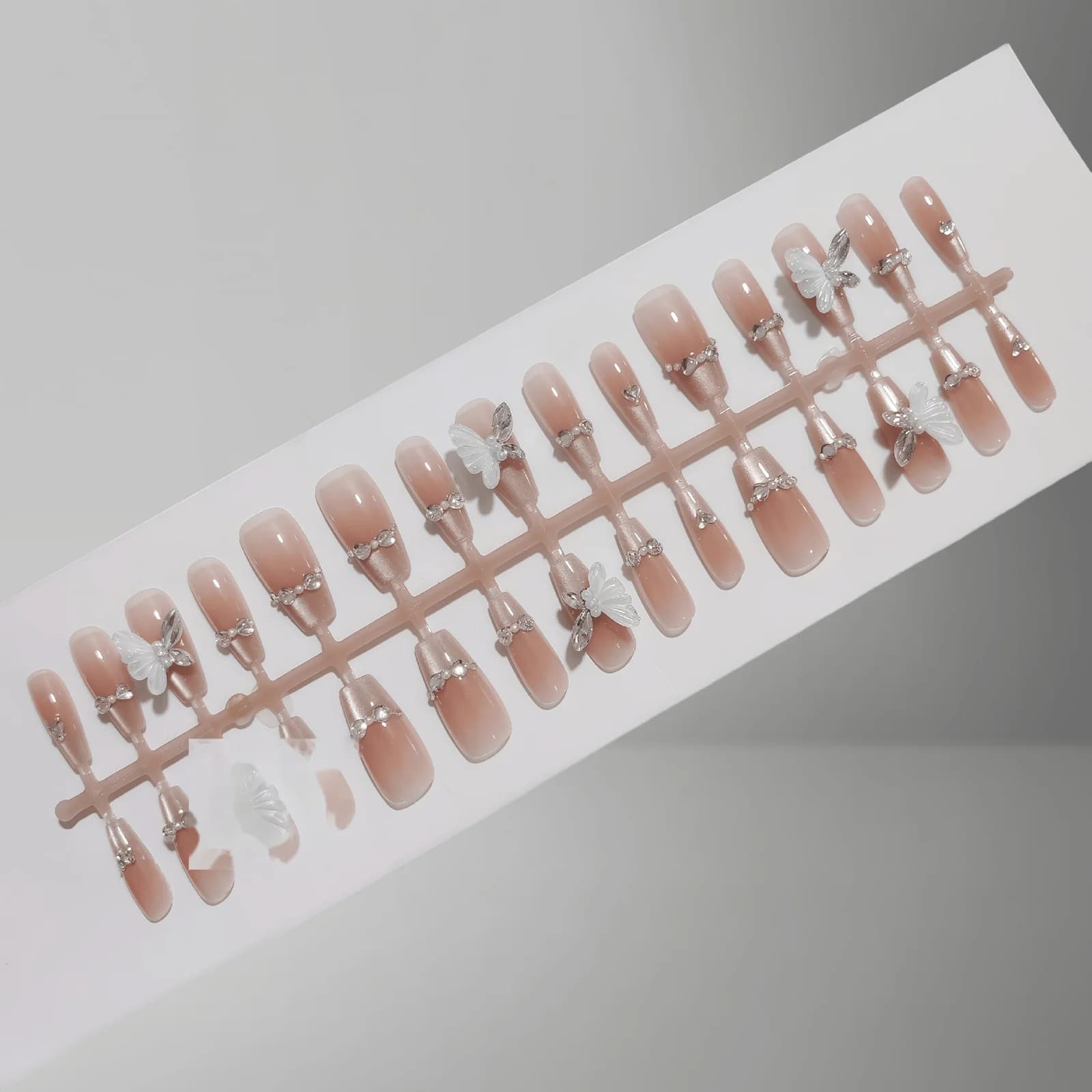 Engelvleugel Katenoog Press-on Nails Vlinderdesign 30 Stuks