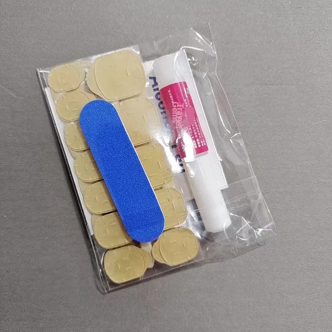 Press-on nagel toolkit met kleef tabs, vijl en remover